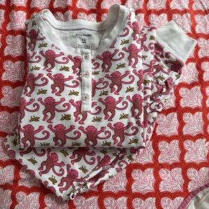 Roller Rabbit pink monkey pajamas 10